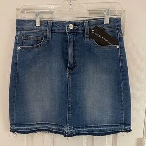 Just Black Faded Indigo Mini Skirt
